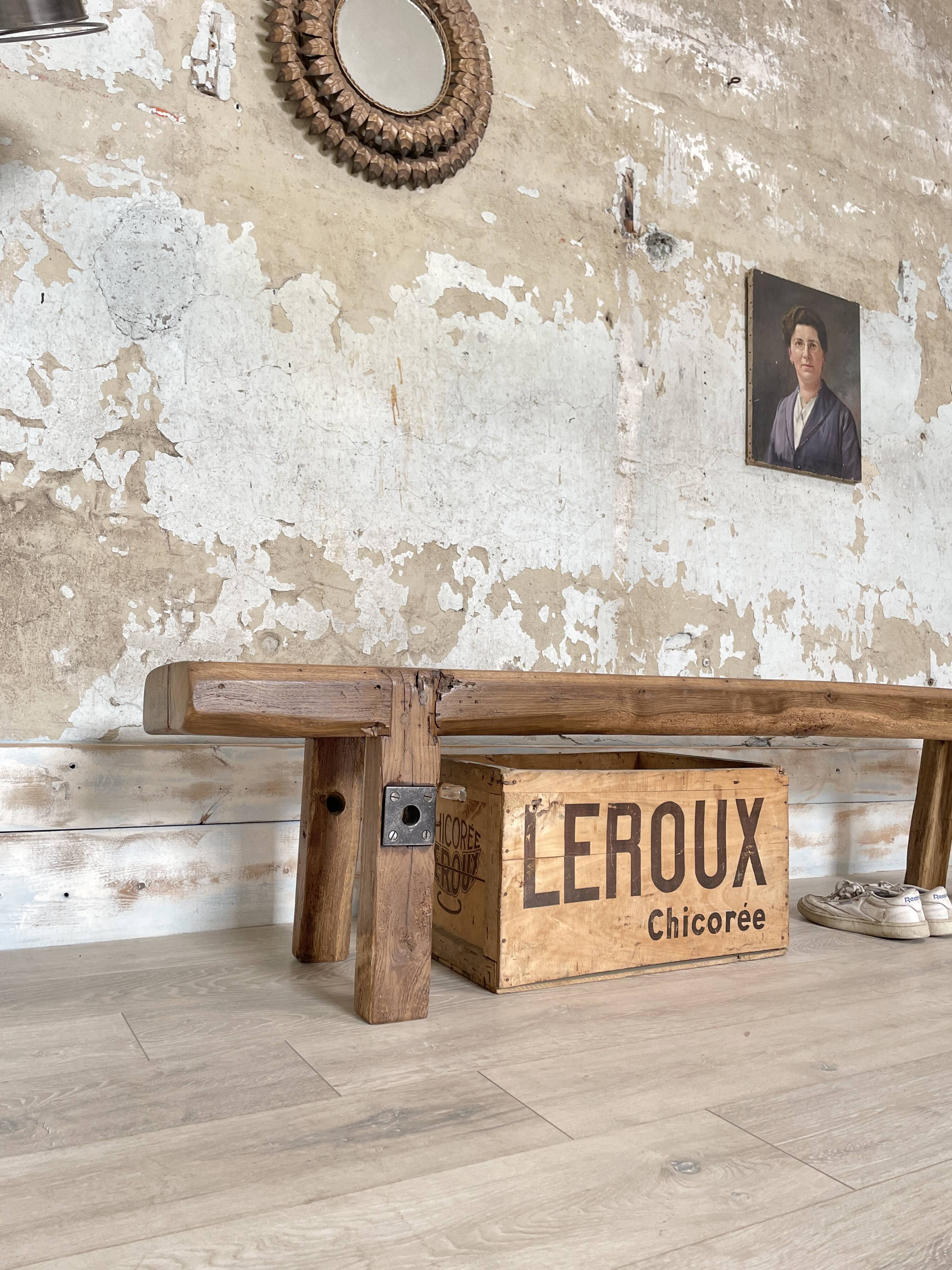 Primitive solid wood coffee table