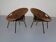 Set of vintage suede lounge chairs from Lusch, Germany, 1960s.