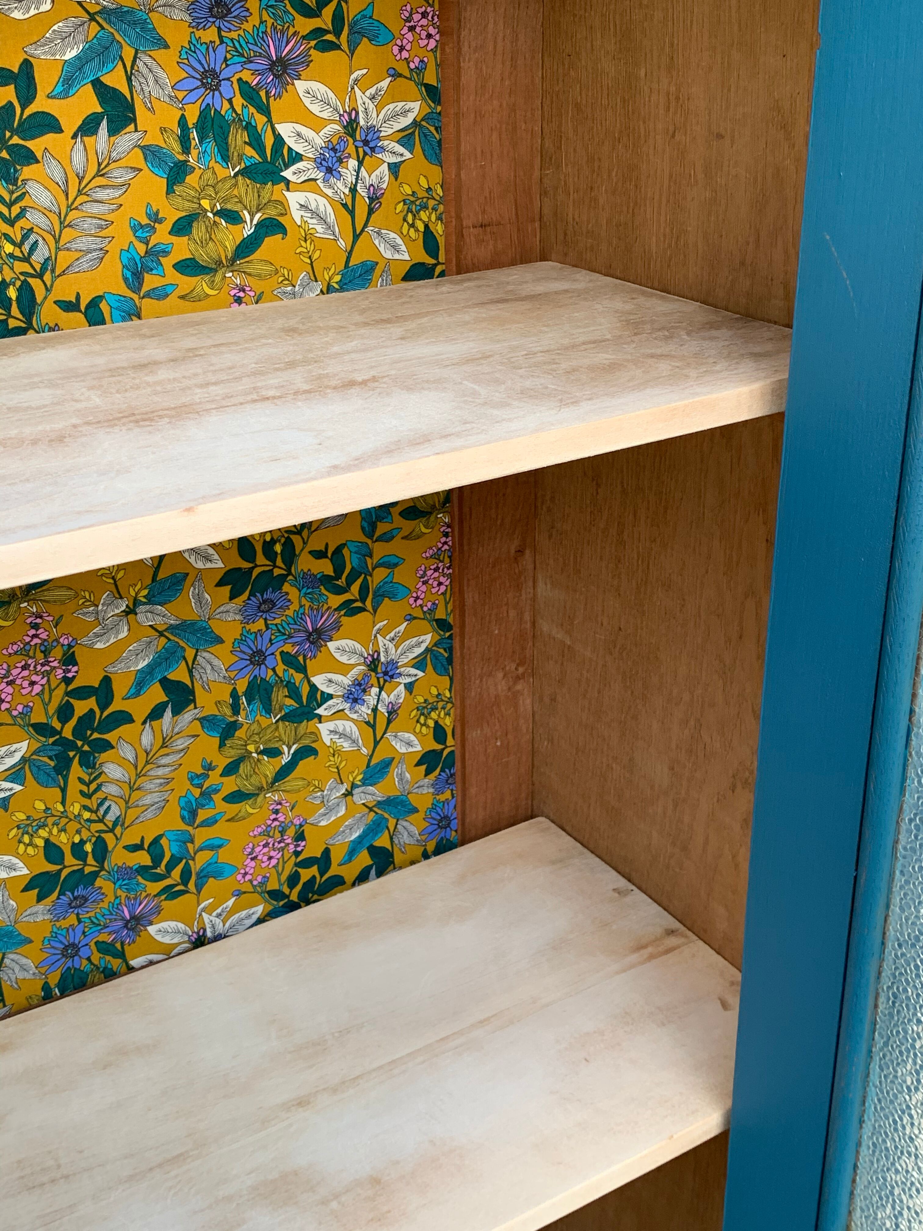 Glass-glazed Parisian wardrobe 1950