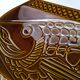 Dish Digoin fish relief 61cm khaki brown