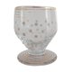 Ensemble de 5 petits verres pois en émail blanc