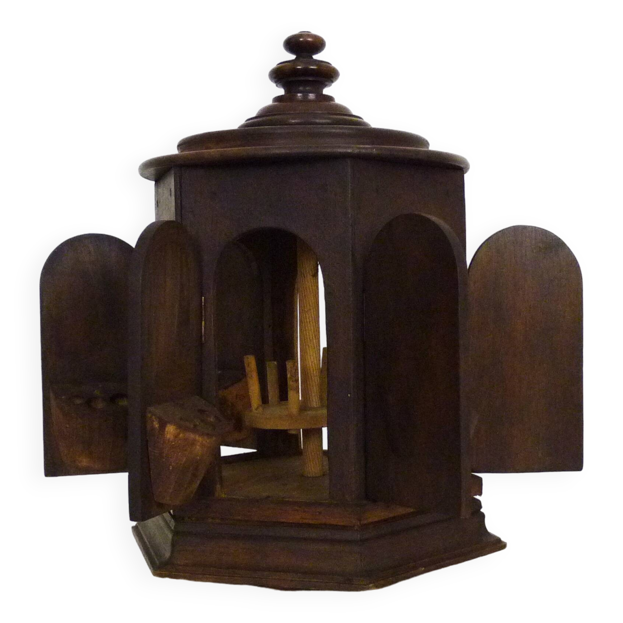 Old wooden cigar and cigarette cellar, carousel, snuff. 40s 50s