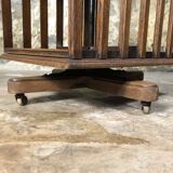 Antique Edwardian Quarter Oak Revolving Library Bookcase Pedestal