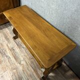large Charles X style console table in walnut