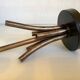 Metal and copper flower pick