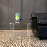 Pair of sofa pieces in plexiglass 1970/1980