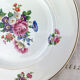 6 assiettes terre de fer salins modèle "anny" motif fleuris