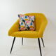 Yellow shell armchair