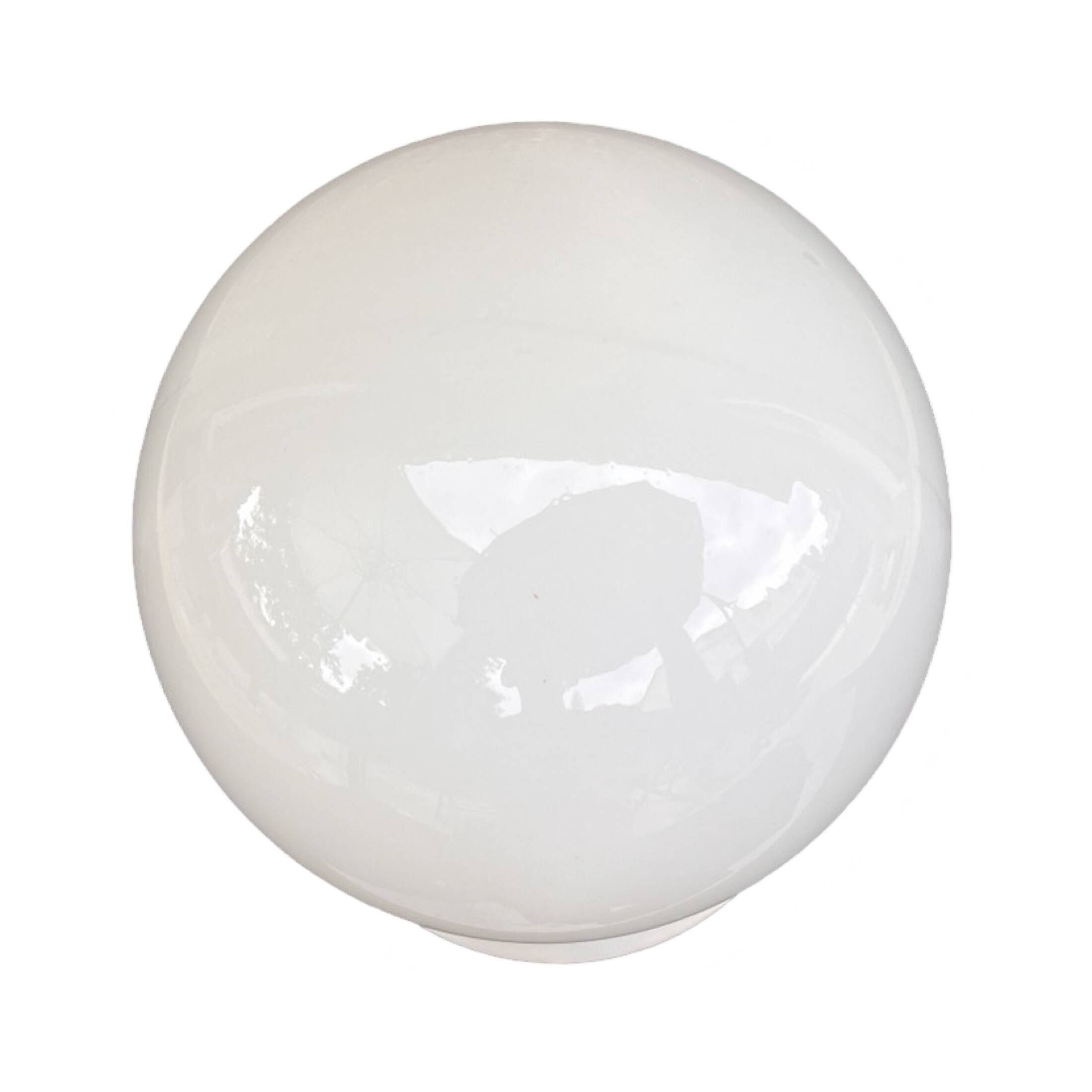 White spherical wall lamp, Elektrosvit Nové Zámky, Czechoslovakia, 1960s.