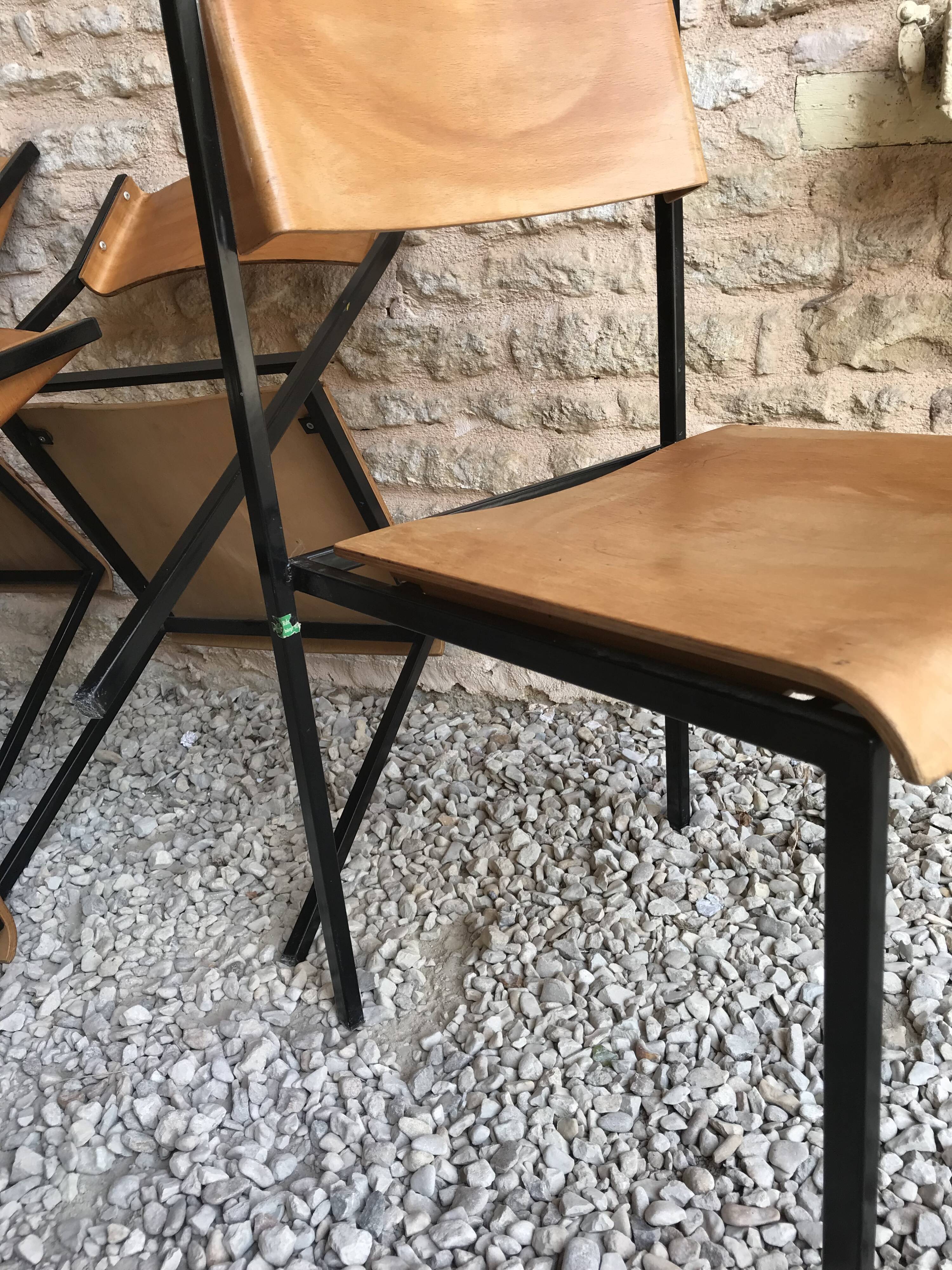 Set of 4 vintage chairs Hiller 1980's