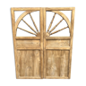 Duo of old doors in raw wood