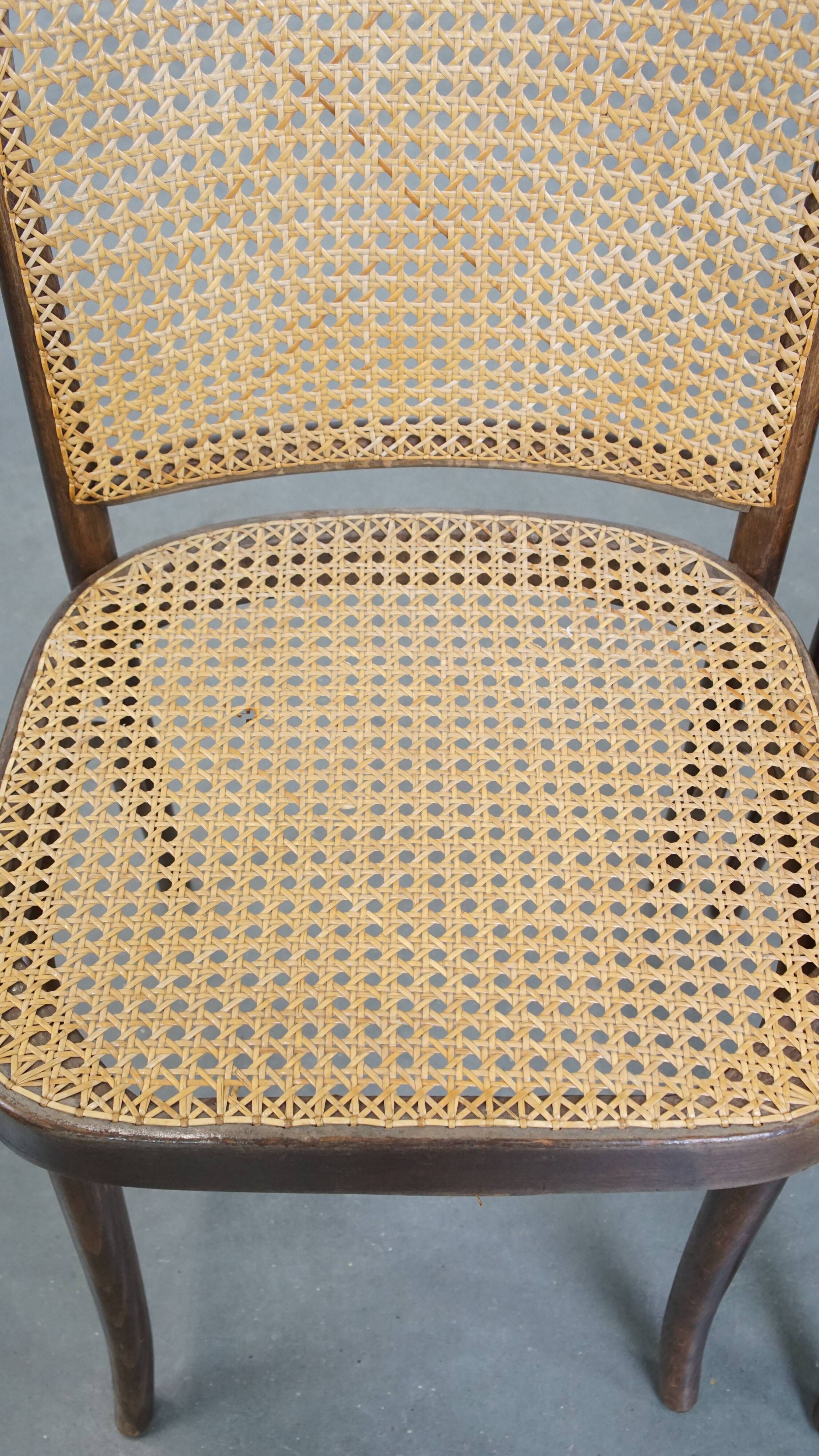 Ensemble de 2 chaises de bistrot avec structure en bois