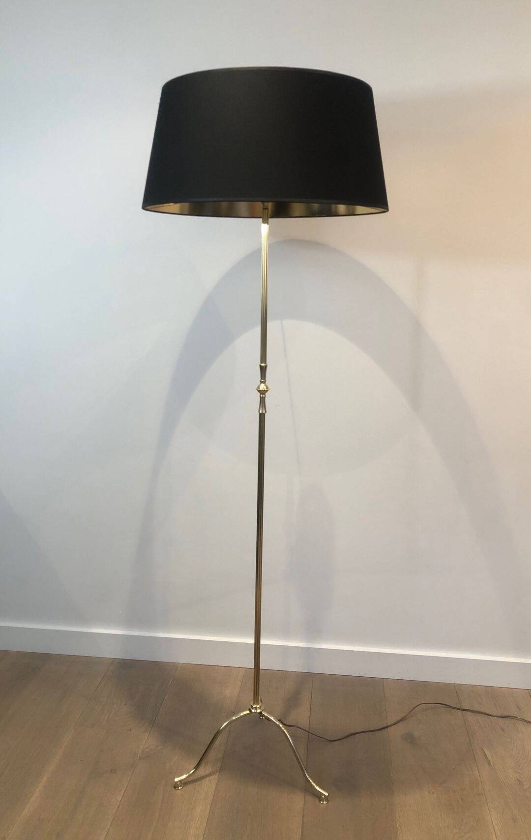 Neoclassical Brass Floor Lamp, in the Style of Maison Jansen