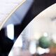 Black and gold 60s round mirror