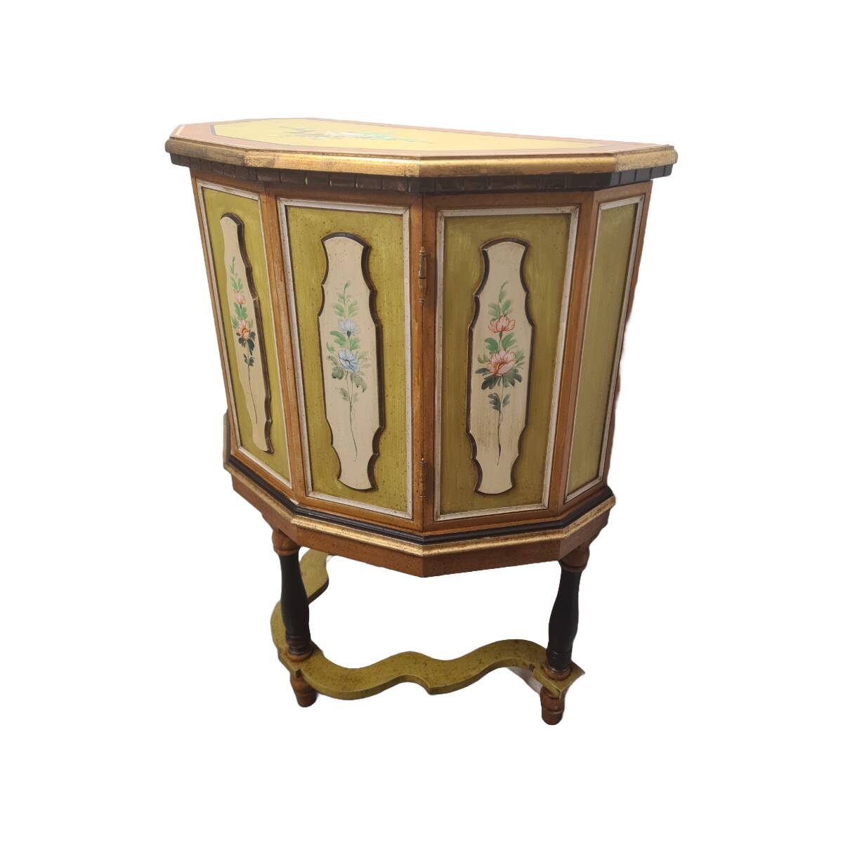 Vintage Italian Painted Cabinet, 1950s