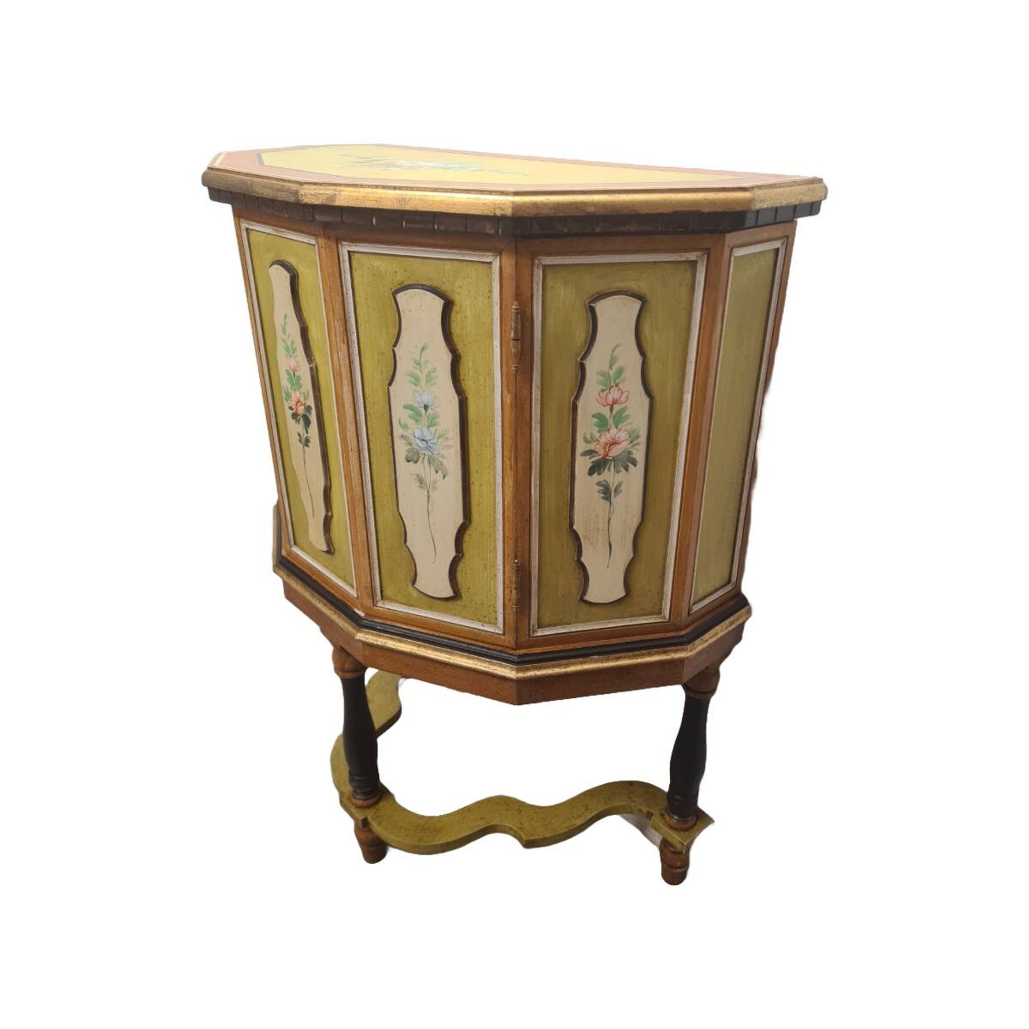 Vintage Italian Painted Cabinet, 1950s