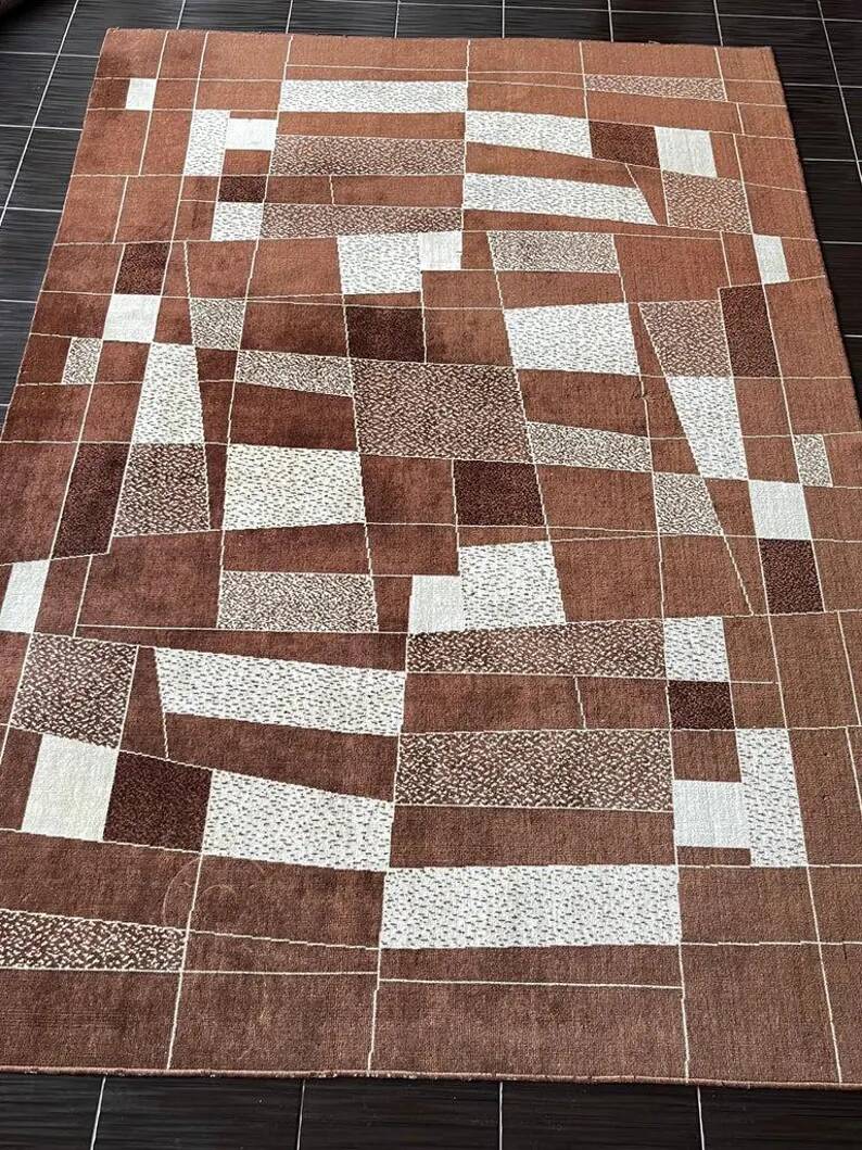1960s design Abstract Rug/carpet, Czechoslovakia - bouclé