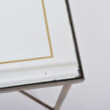 Set of Three Hollywood Regency Brass an Glass Nesting Tables Maison Jansen Style