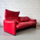 Cassina Maralunga 2-seater leather sofa