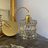 Suspension with vintage amber glass globe