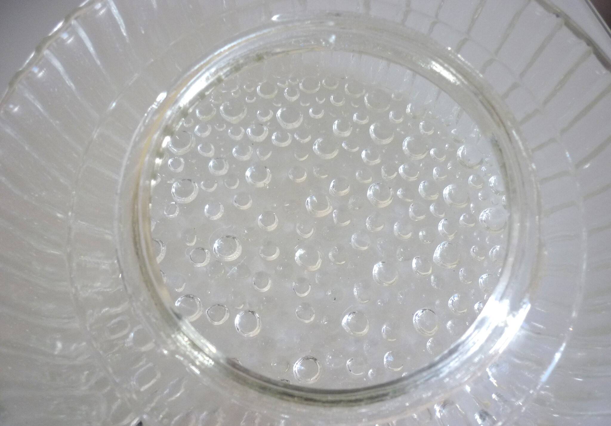 Large round ceiling light, molded glass wall light, thick, Helena Tynell, 1960s