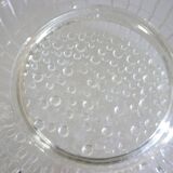 Large round ceiling light, molded glass wall light, thick, Helena Tynell, 1960s