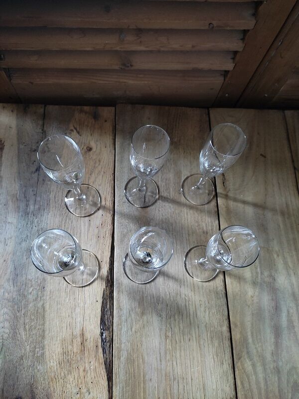 Gaussard champagne flute glasses set of 6