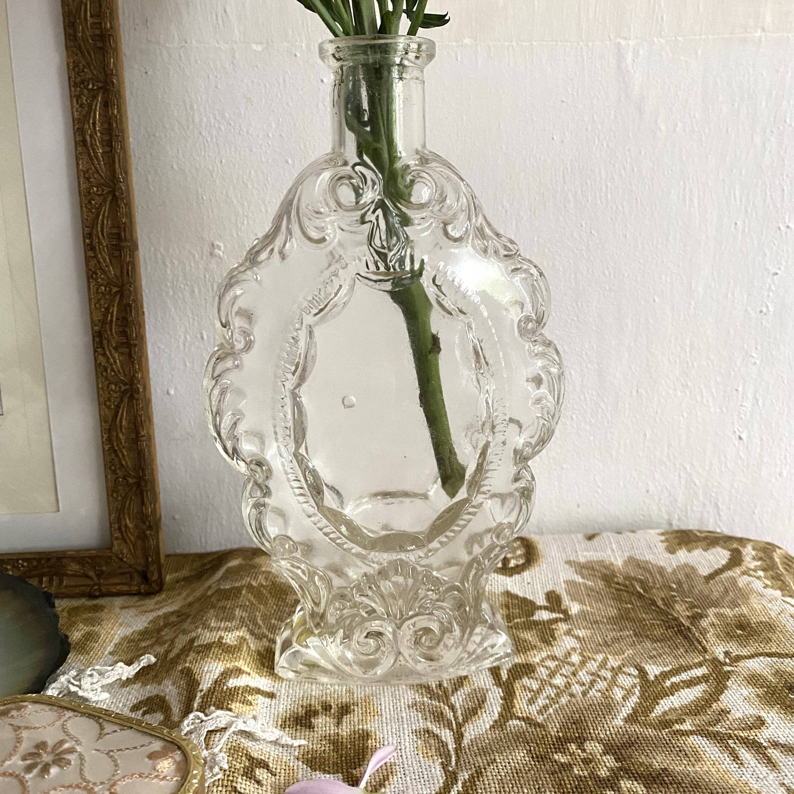 Antique molded glass carafe