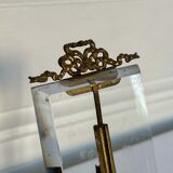 Cadre en laiton et verre biseauté