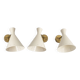Suite of three Italian wall lights 1950