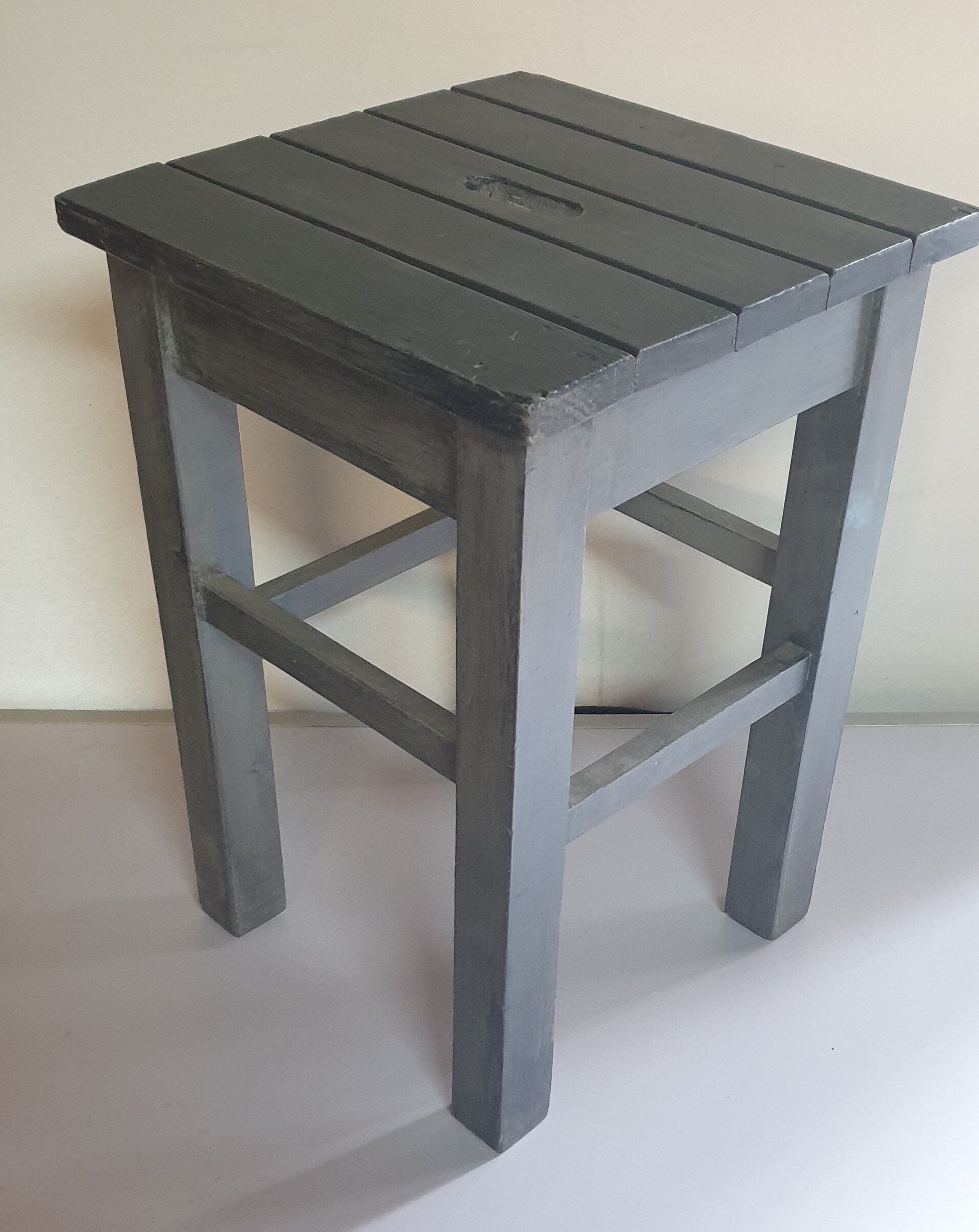 Wooden workshop stool