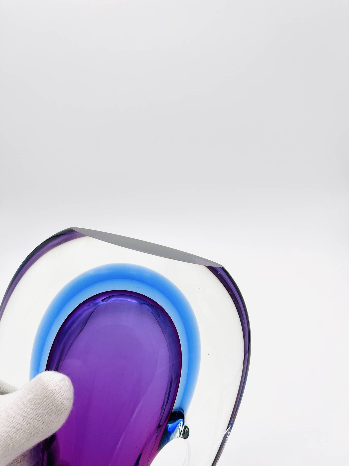 Large Sculptural Murano Vase - Flavio Poli - Sommerso - 1960