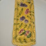 Lot 11 assiettes dessert Sarreguemines barbotine fruits 19cm vintage rare