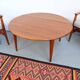 Table basse vintage Wikkelso en teck, années 60-70.