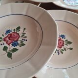 Set of 6 hollow plates Digoin Sarreguemines