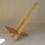 Africanist chair by Alain Gaubert in solid oak Circa 1980