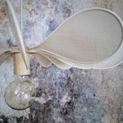 12-blade propeller suspension in rattan and sand linen