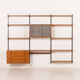 Kai Kristiansen shelving unit in teak by FM Mobler, Denmark, 1960s