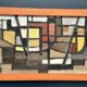 Original Swedish Oil on Canvas – “Abstract Composition” – Signed – Dated 1959 – Vintage & Framed – 77 × 35 cm