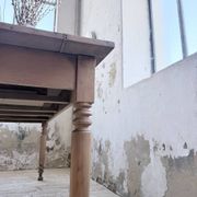 Bistro farmhouse table cherry wood turned legs 180cm