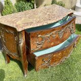 Commode marqueterie & bronze style Louis XV