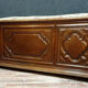 bench footboard louis XIII Bourguignon in solid walnut