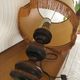 Wooden table lamp turned vintage