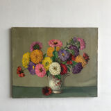 Bouquet of flowers - painting by Primo Dolzan - 1930s