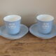 Pair of cups in porcelain de Sèvres XIXth