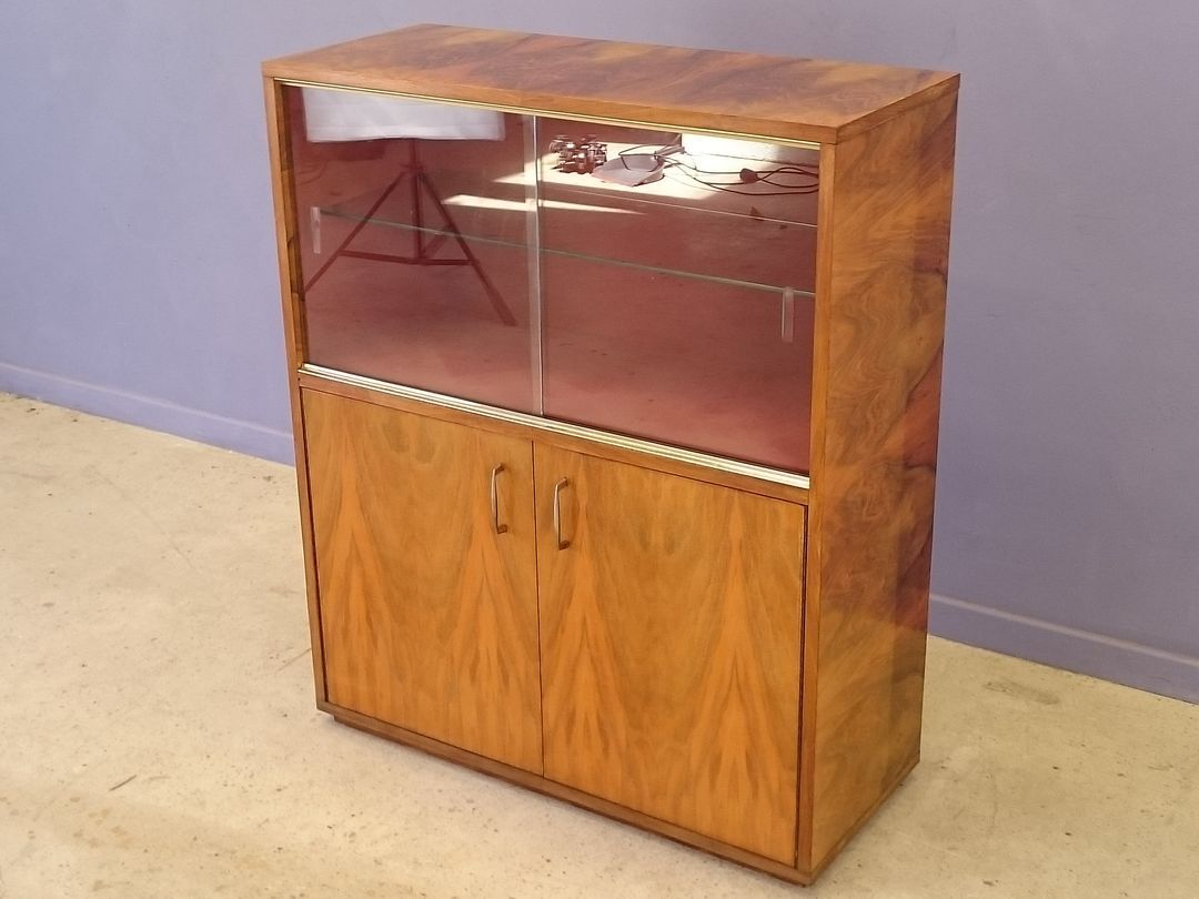 Showcase in blond walnut