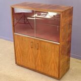 Showcase in blond walnut