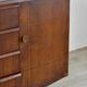 Buffet Art Déco en noyer foncé et laiton