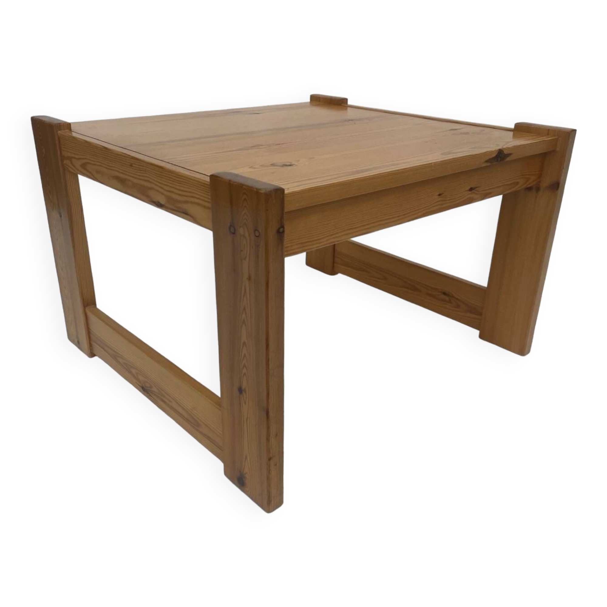 Vintage coffee table pinewood minimalist 1970s