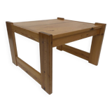 Vintage coffee table pinewood minimalist 1970s